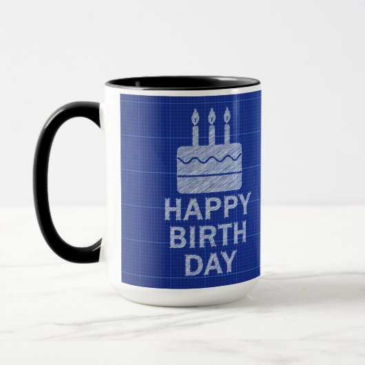 Gefeliciteerde verjaardag mok (Links)