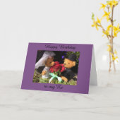 gefeliciteerde verjaardagsex kaart (Gele Bloem)