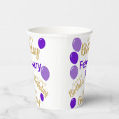 Gefeliciteerde verjaardagsknopjes papieren bekers (Rechts)