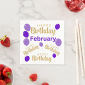 Gefeliciteerde verjaardagsluiers servet (Insitu)