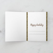 Gefeliciteerde verjaardagstaart chocolade en beves kaart (Binnen)