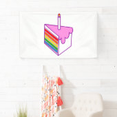 gefeliciteerde verjaardagstaart spandoek (Insitu)