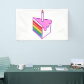 gefeliciteerde verjaardagstaart spandoek (Beurs)