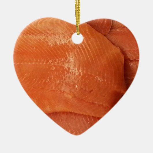 Gefeliciteerde zalm keramisch ornament (Voorkant)