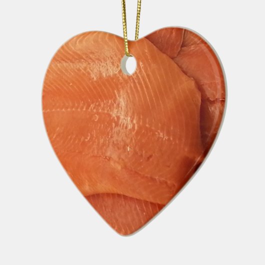 Gefeliciteerde zalm keramisch ornament (Links)