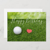 Gefeliciterd met je verjaardag golfer met liefde e briefkaart (Voorkant / Achterkant)