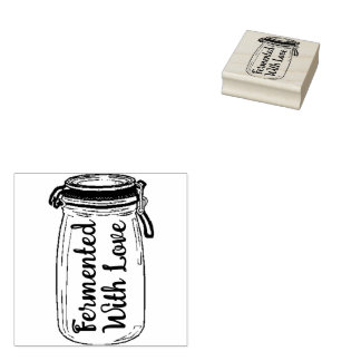 gefermenteerd met liefde rubberstempel