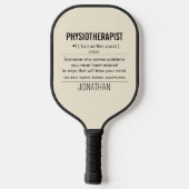 Gefersonaliseerde Fysiotherapeut Grappig Pickleball Paddle (Achterkant)