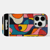 Gefextureerde Impasto Aardse Geometrische Smartpho Case-Mate iPhone Case (Achterkant (horizontaal))