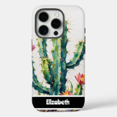 Gefextureerde Impasto Cactus Bloom Smartphone Case-Mate iPhone Case (Achterkant)