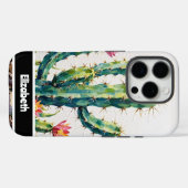 Gefextureerde Impasto Cactus Bloom Smartphone Case-Mate iPhone Case (Achterkant (horizontaal))
