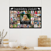 Gefiatteerd Afstuderen 37 Aangepaste kleuren voor  Poster (Keuken)