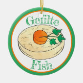 Gefilte Fish Jewish Feestdagen Shabbat Passover Fo Keramisch Ornament (Voorkant)