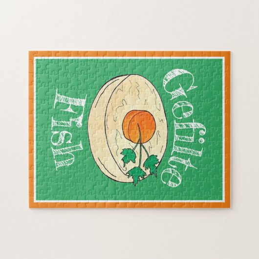 Gefilte Fish Jewish Feestdagen Shabbat Passover Fo Legpuzzel (Horizontaal)