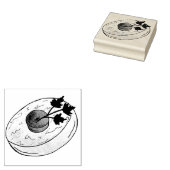 Gefilte Fish Jewish Feestdagen Shabbat Passover Fo Rubberstempel (Gestempeld)