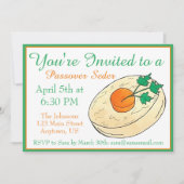 Gefilte Vis Joodse Shabbat Diner Pascha Seder Kaart (Voorkant)