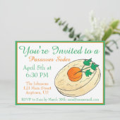 Gefilte Vis Joodse Shabbat Diner Pascha Seder Kaart (Staand voorkant)