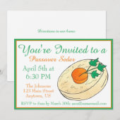 Gefilte Vis Joodse Shabbat Diner Pascha Seder Kaart (Voorkant / Achterkant)