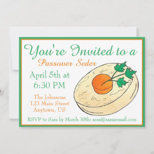Gefilte vis Joodse Sjabbat-diner Poessover-seder Kaart