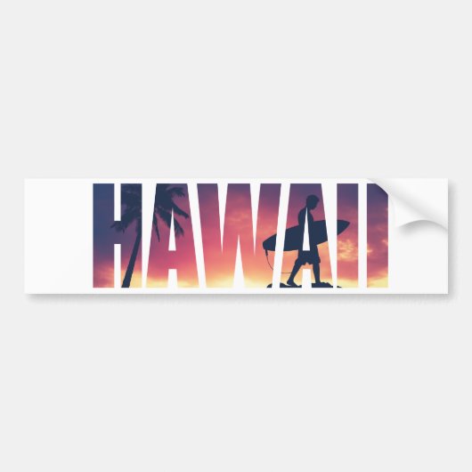  gefilterd Briefkaart Hawaii Bumpersticker (Voorkant)