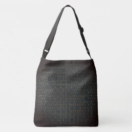 Gefilterd geometrisch modern puntig Chinees patroo Crossbody Tas