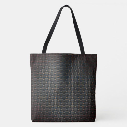 Gefilterd geometrisch modern puntig Chinees patroo Tote Bag (Voorkant)