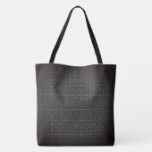 Gefilterd geometrisch modern puntig Chinees patroo Tote Bag (Achterkant)