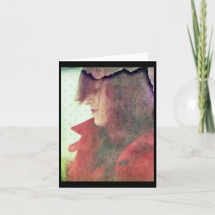 Gefilterde foto Portret van een vrouw in profiel S Kaart