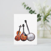 Gefiltreerde de Band van Bluegrass Briefkaart (Staand voorkant)