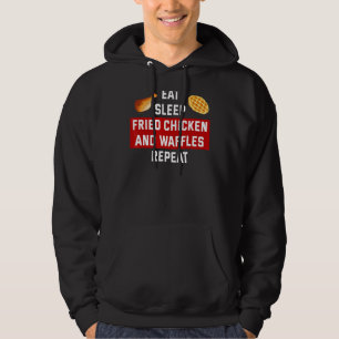 Gefimeerde kip Eat Sleep Chicken & Waffles Hoodie