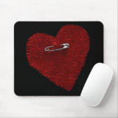 gefingeerd op hart muismat (Met muis)