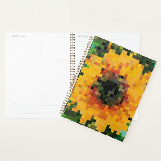 Gefixelde zonnebloem licht planner (Display)