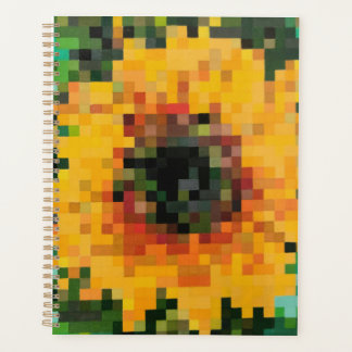 Gefixelde zonnebloem licht planner