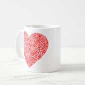 Geflockt Hart Koffiemok (Voorkant links)