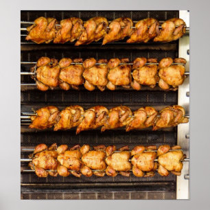 Geflügel Grill Küchen Poster
