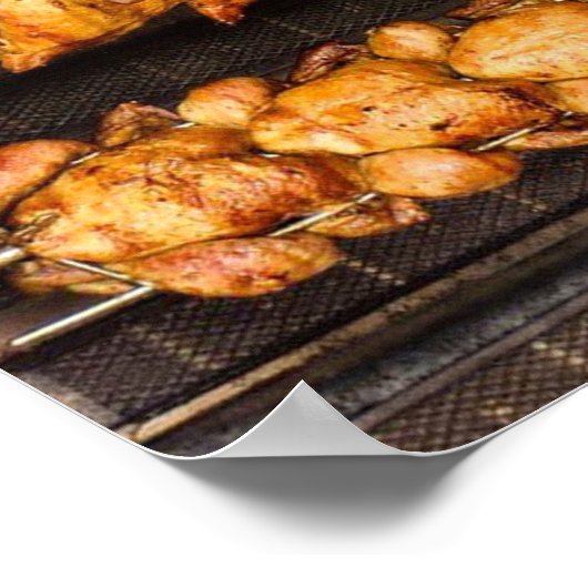Geflügel Grill Küchen Poster (Hoek)