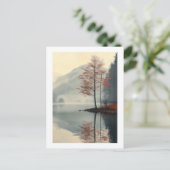 Gefluister van de herfst reflectie briefkaart (Staand voorkant)