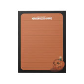 Gefluister van de herfst - Sinaasappel - gevoerd Notitieblok (Linkerzijde)