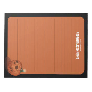 Gefluister van de herfst - Sinaasappel - gevoerd Notitieblok