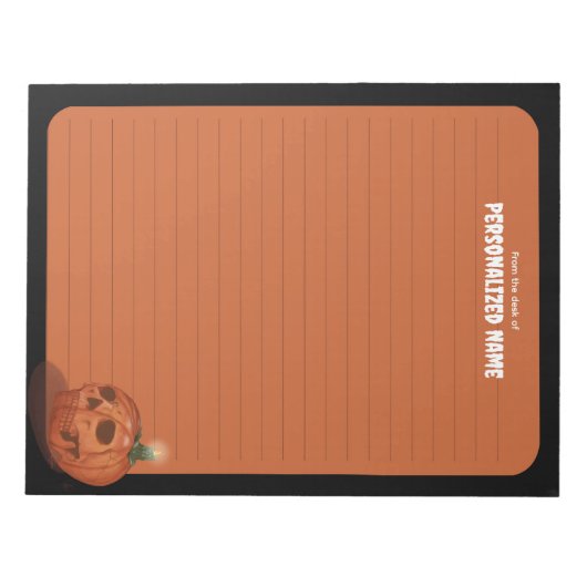 Gefluister van de herfst - Sinaasappel - gevoerd Notitieblok (Voorkant)