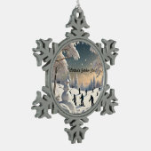 "Gefluister van de winter" Tin Sneeuwvlok Ornament (Links)