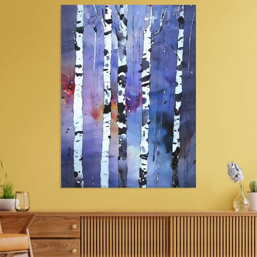 Gefluister van de winterse Bossen Canvas Afdruk (Insitu (Woonkamer))