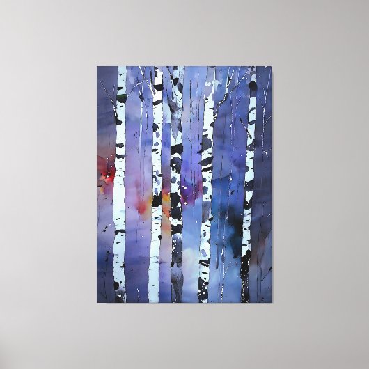 Gefluister van de winterse Bossen Canvas Afdruk (Voorkant)