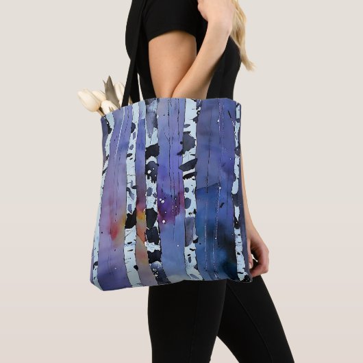 Gefluister van de winterse Bossen Tote Bag (Dichtbij)