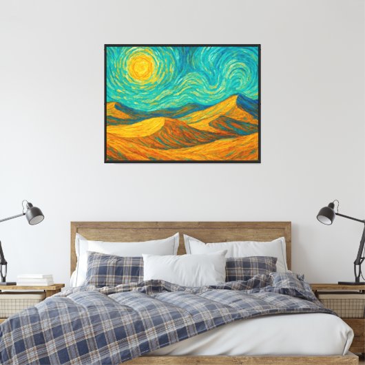 Gefluister van de woestijn canvas afdruk (Insitu (Slaapkamer))