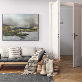 gefluister van een mistige beek canvas afdruk