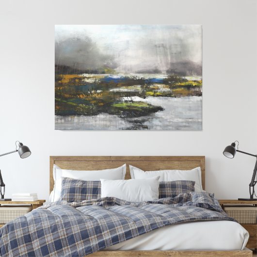 gefluister van een mistige beek canvas afdruk (Insitu (Slaapkamer))