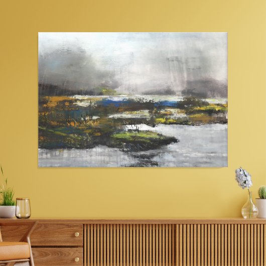 gefluister van een mistige beek canvas afdruk (Insitu (Woonkamer))