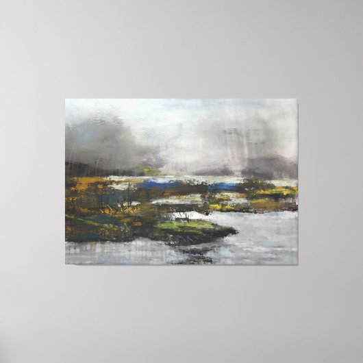 gefluister van een mistige beek canvas afdruk (Voorkant)