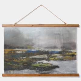 gefluister van een mistige beek hangend wandkleed